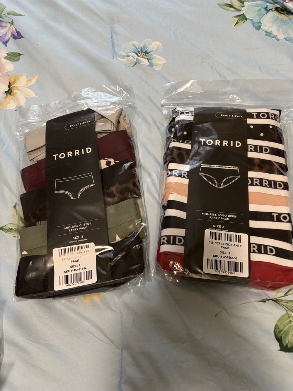 torrid Mixed Color Brief Pack - Black, Olive, Burgundy, Tan, Stripe